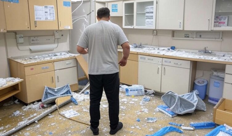 Pijany 26-latek zdemolował szpital. Grozi mu do 5 lat więzienia