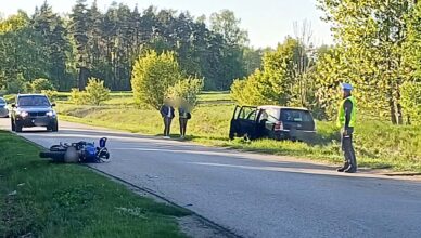 Kolizja z udziałem motocyklisty