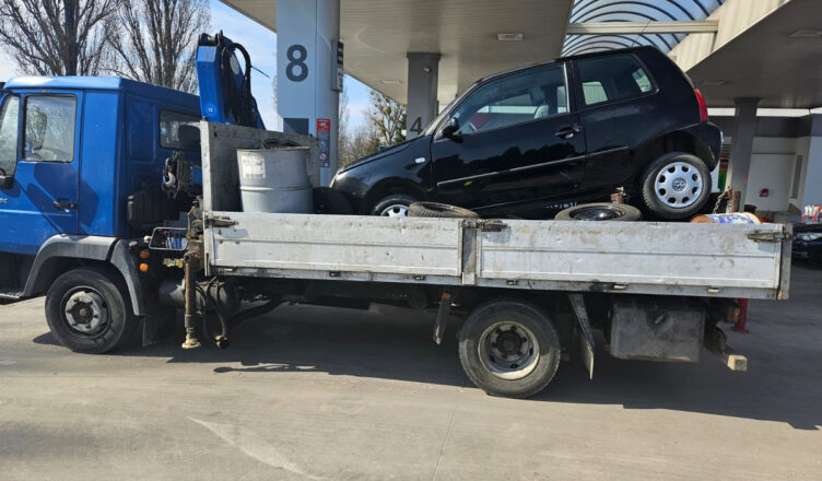 Ładunek bez zabezpieczeń, kierowca bez uprawnień