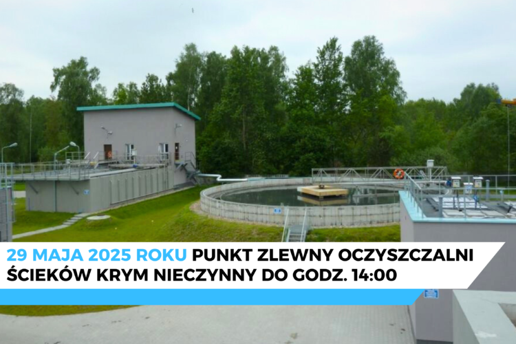 Wołomin - Skrócenie godzin pracy punktu zlewnego Oczyszczalni Ścieków Krym