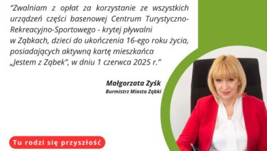 Ząbki - Bezpłatne wejście na basen dla dzieci z Kartą Mieszkańca