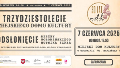 Wołomin - 30-lecie Miejskiego Domu Kultury i odsłonięcie rzeźby Wołomińskiego Hutnika Szkła