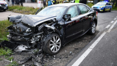 Wypadek w Stupsku, ranni rodzice z dzieckiem