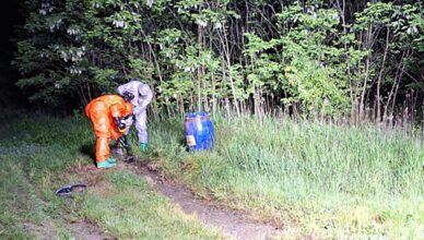 Chemiczny alert na ulicy Okólnej