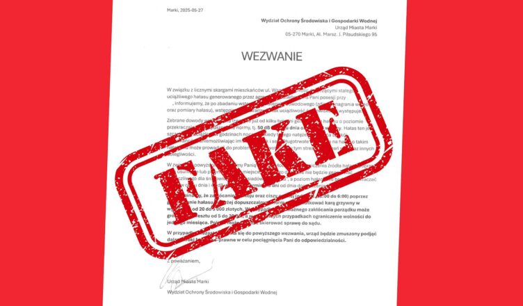 Marki - Uwaga! Ktoś rozsyła nieprawdziwe informacje!