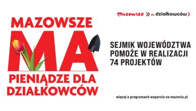 Radni województwa przyznali pieniądze działkowcom z powiatów okołowarszawskich i Warszawy