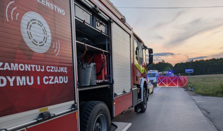 Tragedia na skrzyżowaniu w Wymysłach. 14-latek nie przeżył zderzenia z autem