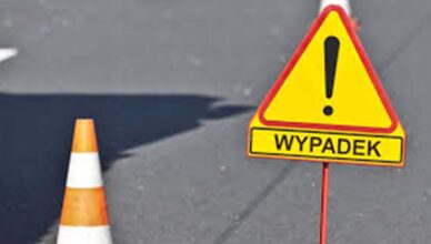 Wypadek z udziałem motocyklisty