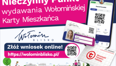 Nieczynny punkt wydawania Karty Mieszkańca „Wołomin Blisko”
