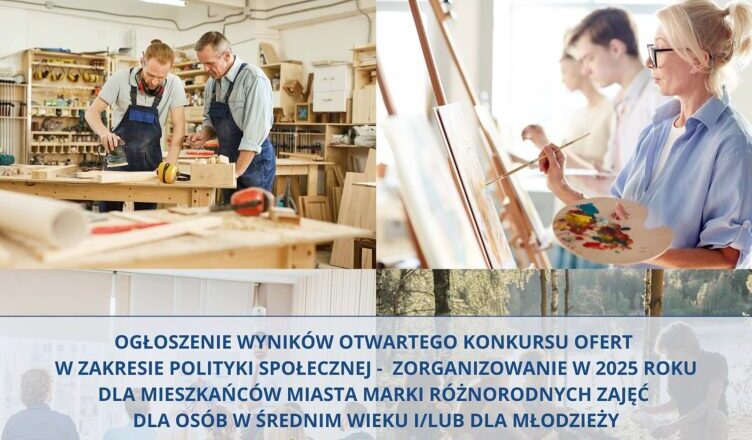 Marki - Rozstrzygnięcie konkursu - polityka społeczna 2025