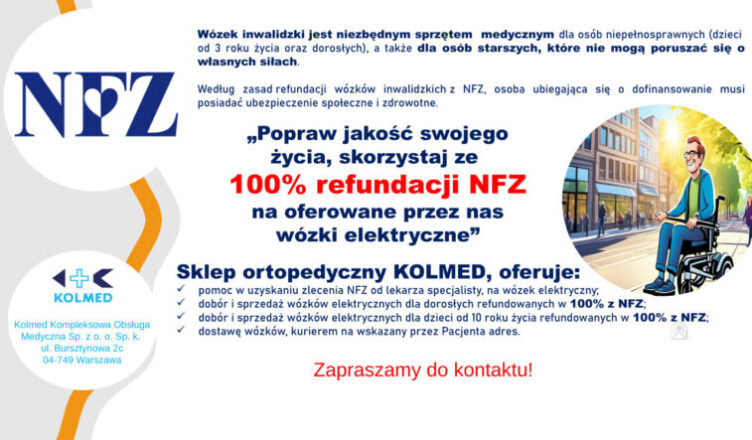 Możliwość uzyskania bezpłatnie elektrycznego wózka inwalidzkiego