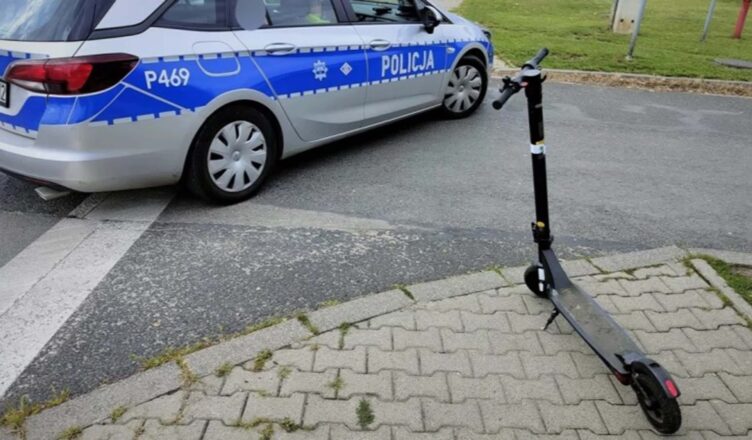 13-latek na hulajnodze elektrycznej trafił do szpitala po wypadku