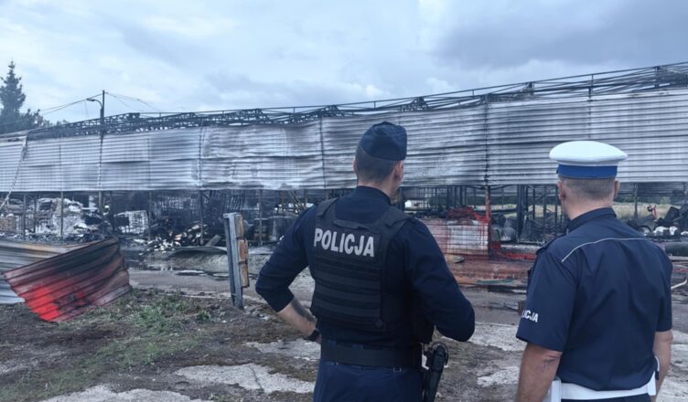 Pożar na terenie zakładu chemicznego