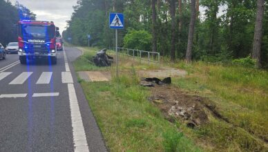 Poranny wypadek na DK62