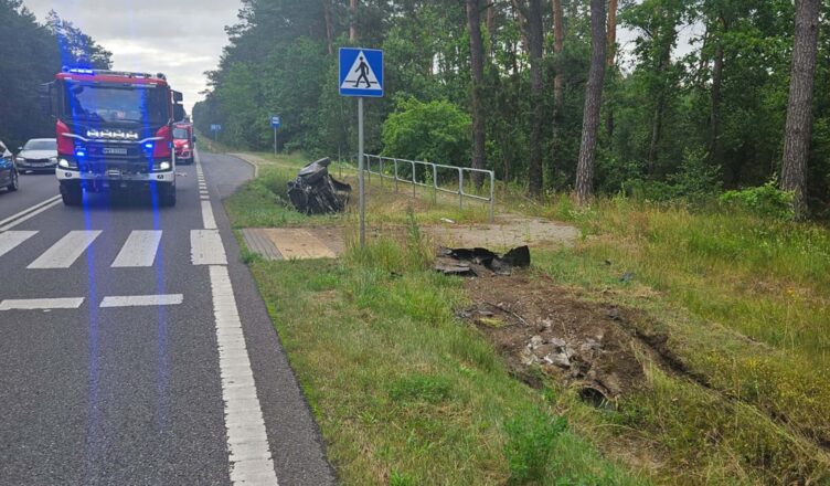 Poranny wypadek na DK62