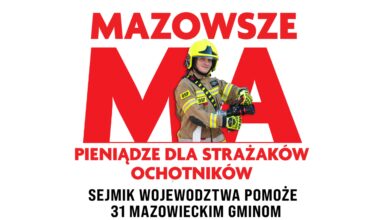 Dodatkowe pieniądze dla mazowieckich OSP