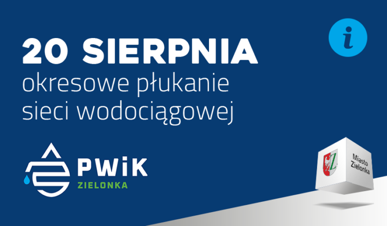 Zielonka - Okresowe płukanie sieci wodociągowej