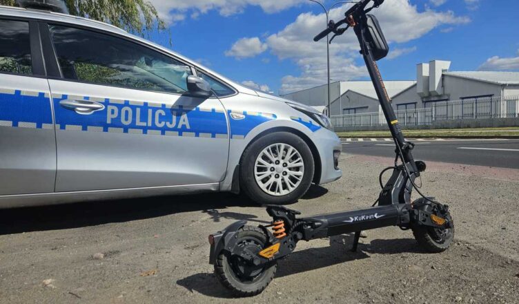 Nietrzeźwa kobieta zatrzymana na hulajnodze elektrycznej – miała ponad 2 promile alkoholu