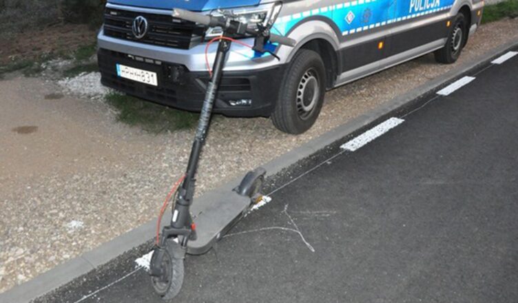 Nietrzeźwi nastolatkowie na hulajnodze – groźny wypadek w Deskurowie