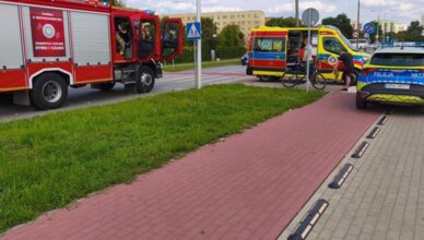 Potrącenie rowerzystki i pościg za sprawcą kolizji
