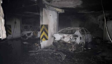 Groźny pożar w Ząbkach. Ogień w garażu podziemnym przy ul. Powstańców