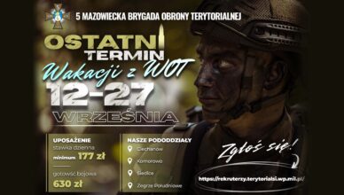 Zgłoś się na wrześniowe szkolenie w 5MBOT – etatów dla szeregowych coraz mniej