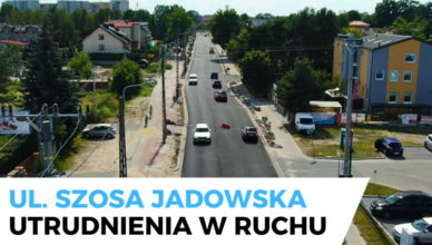 Utrudnienia w ruchu na DW 634 na ul. Szosa Jadowska w Wołominie