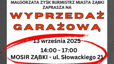 Ząbki - Już 13 września wyprzedaż garażowa