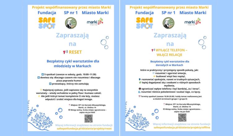 Marki - Bezpłatne warsztaty dla dorosłych