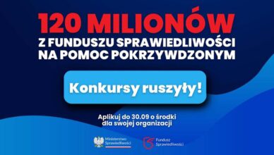 120 mln zł na pomoc pokrzywdzonym – trwa konkurs dla organizacji pozarządowych