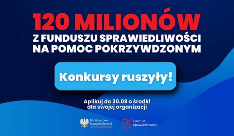 120 mln zł na pomoc pokrzywdzonym – trwa konkurs dla organizacji pozarządowych