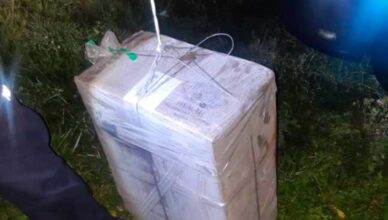 Przemyt papierosów balonem. Zatrzymani dwaj obywatele Białorusi.