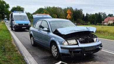 Wypadek w Rzekuniu-noga z gazu