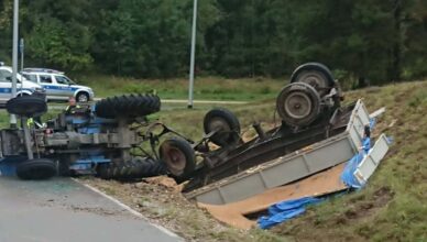 Śmiertelny wypadek z udziałem ciągnika rolniczego