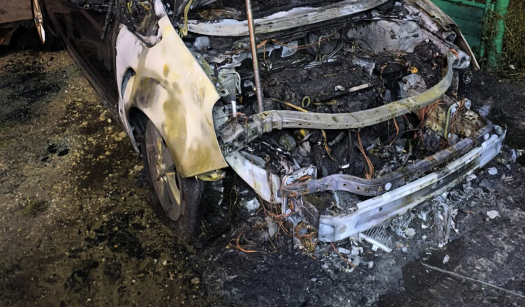 Pożar samochodu osobowego