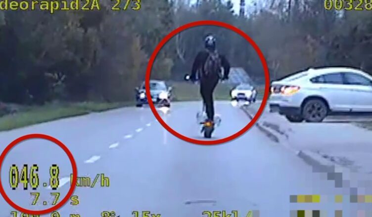 46 km/h na hulajnodze elektrycznej! 27-latek ukarany mandatem karnym [wideo]
