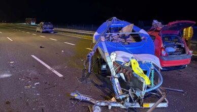 Policjanci wyjaśniają okoliczności wypadku na S7 - jedna osoba trafiła do szpitala