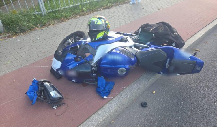 Wypadek motocyklisty - na pomoc wezwano LPR