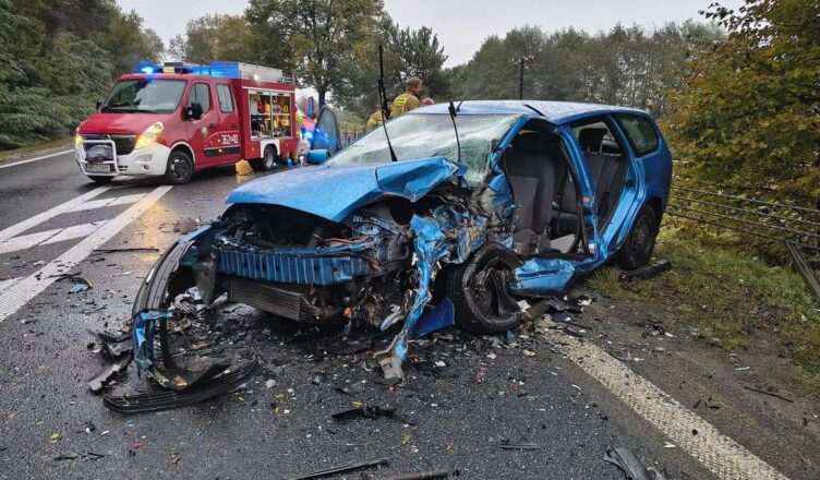 Zderzenie czołowe na DK60