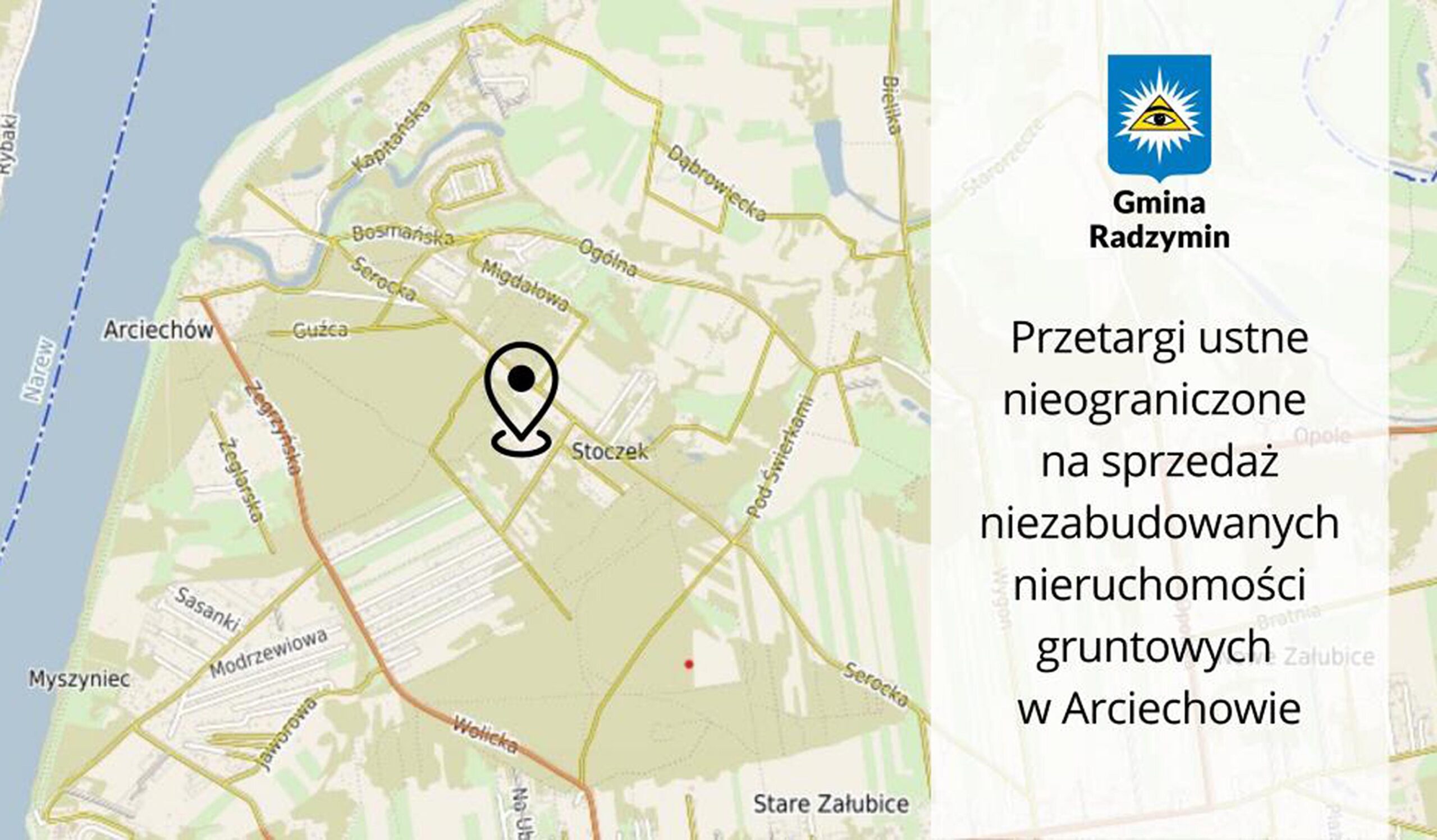 Radzymin - Ogłoszenie o drugich przetargach - Arciechów