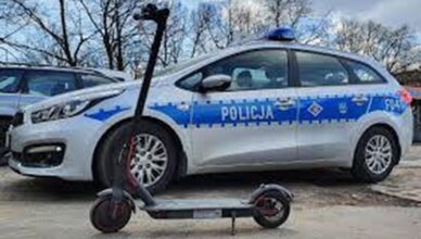 Pijany 18-latek jechał hulajnogą elektryczną