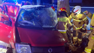 Wypadek w rejonie miejscowości Borowe. Ranny kierowca trafił do szpitala