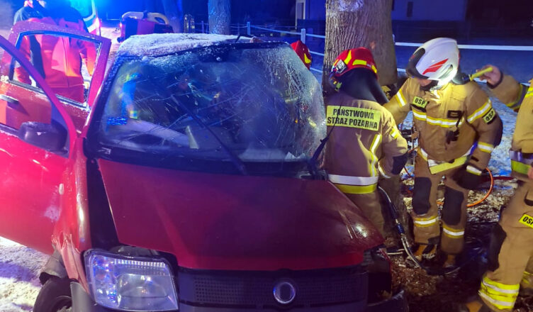 Wypadek w rejonie miejscowości Borowe. Ranny kierowca trafił do szpitala