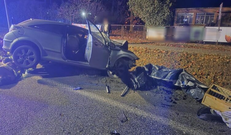 Tragiczny wypadek na DK10. Nie żyje 22-letni kierowca opla.