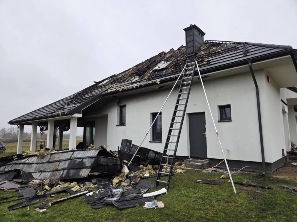Pożar domu w Dąbrówce - potrzebna pomoc