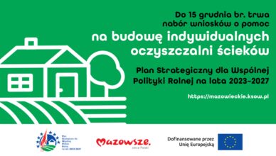 Trwa nabór wniosków o pomoc na budowę indywidualnych oczyszczalni ścieków