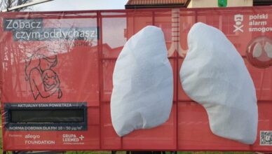 Dąbrówka - Instalacja „Mobilne Płuca” Polskiego Alarmu Smogowego w Dąbrówce