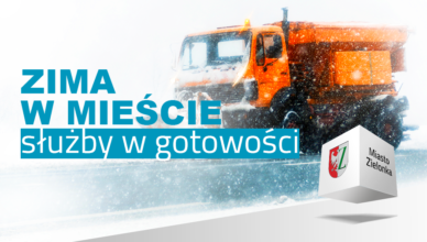 Zielonka - zima w mieście - służby w gotowści