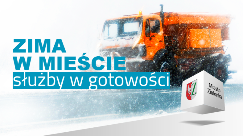 Zielonka - zima w mieście - służby w gotowści