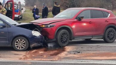 Zderzenie pojazdów na DW740